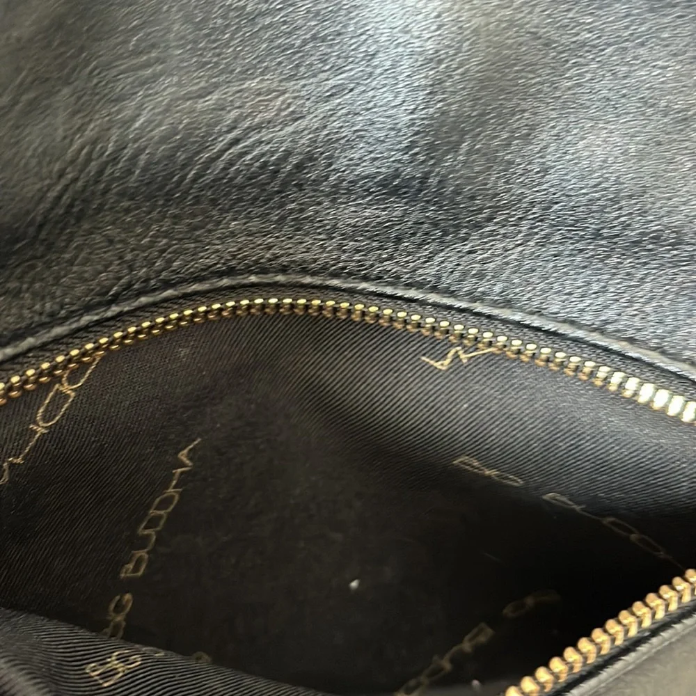 Black Vegan Leather BIG BUDDHA Dome Satchel